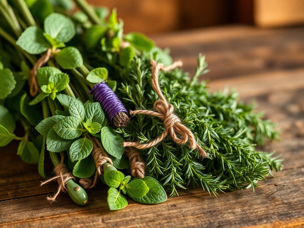 Bouquets d'herbes aromatiques